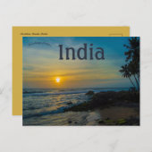 Sonnenuntergang in Kovalam Kerala Indien Postkarte (Vorne/Hinten)