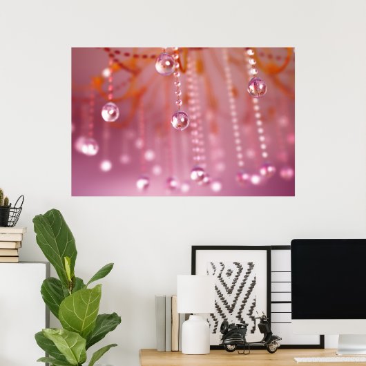 Sonnenuntergang in Kristallschrift Poster (Heimbüro)