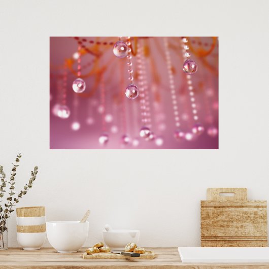 Sonnenuntergang in Kristallschrift Poster (Küche)