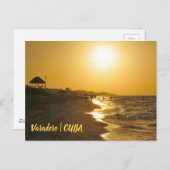 Sonnenuntergang in Kuba Postkarte (Vorne/Hinten)
