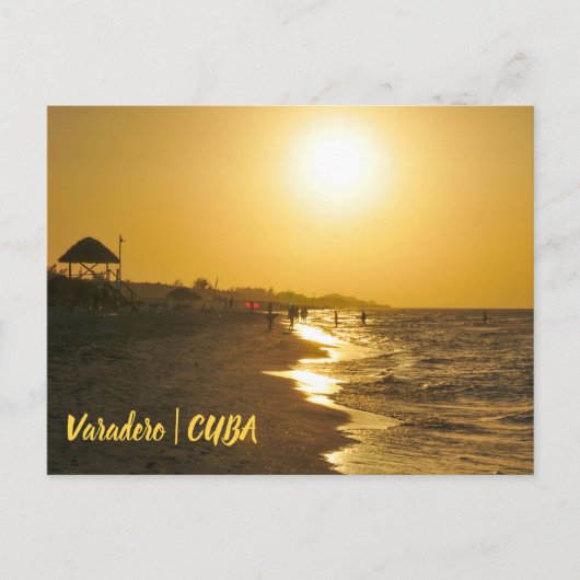 Sonnenuntergang in Kuba Postkarte (Vorderseite)