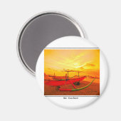 Sonnenuntergang in Kuta Magnet (Vorderseite/Rückseite)