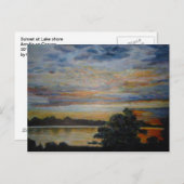 Sonnenuntergang in Lakeshore Postkarte (Vorne/Hinten)