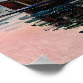 Sonnenuntergang in Lavacourt (1) Ein ruhiger Abend Poster (Ecke)