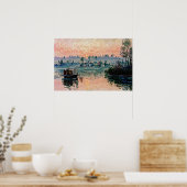 Sonnenuntergang in Lavacourt (1) Ein ruhiger Abend Poster (Küche)