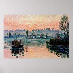 Sonnenuntergang in Lavacourt (1) Ein ruhiger Abend Poster