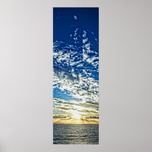 Sonnenuntergang in Ligurien - das Cinque Terre, It Poster