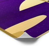 Sonnenuntergang in Lila Poster (Ecke)