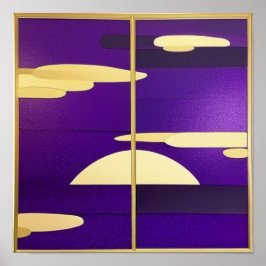 Sonnenuntergang in Lila Poster