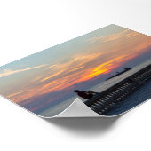 Sonnenuntergang in Livorno Poster (Ecke)