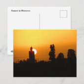 Sonnenuntergang in Marokko Postkarte (Vorne/Hinten)