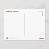 Sonnenuntergang in Marokko Postkarte (Rückseite)