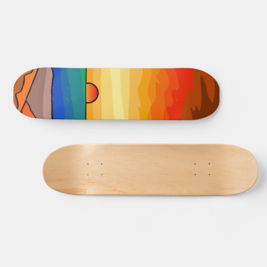 Sonnenuntergang in Meer Skateboard (Horizontal)