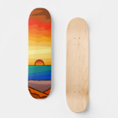 Sonnenuntergang in Meer Skateboard (Vorderseite)
