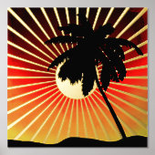 Sonnenuntergang in Miami Foliendrucke (Vorderseite)