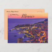 Sonnenuntergang in Monaco Postkarte (Vorne/Hinten)
