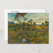 Sonnenuntergang in Montmajour von Vincent Van Gogh Postkarte (Vorne/Hinten)