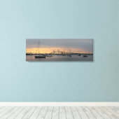 Sonnenuntergang in Newport, RI - Panorama-Leinwand Leinwanddruck (Insitu (Holzboden))