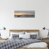 Sonnenuntergang in Newport, RI - Panorama-Leinwand Leinwanddruck (Insitu (Schlafzimmer))
