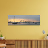 Sonnenuntergang in Newport, RI - Panorama-Leinwand Leinwanddruck (Insitu (Wohnzimmer))