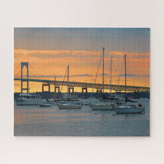 Sonnenuntergang in Newport, RI - Puzzlespiel Puzzle (Horizontal)