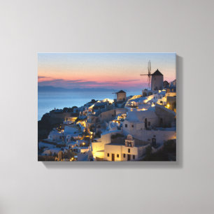 Sonnenuntergang in Oia Griechenland Leinwanddruck