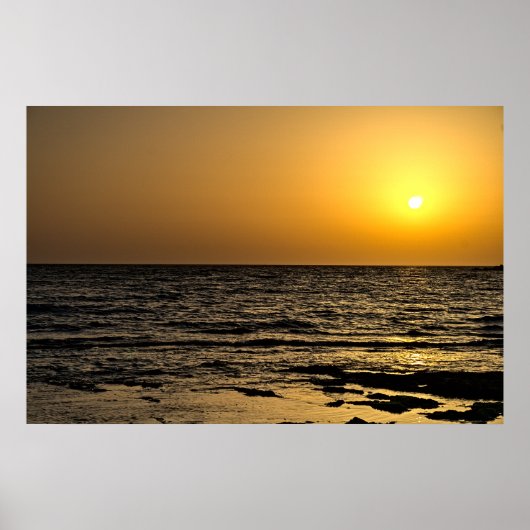 Sonnenuntergang in Paphos, Zypern (2485) Poster (Vorne)