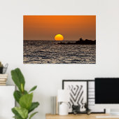 Sonnenuntergang in Paphos, Zypern (2532) Poster (Heimbüro)