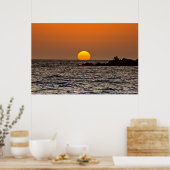 Sonnenuntergang in Paphos, Zypern (2532) Poster (Küche)