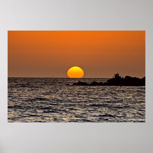 Sonnenuntergang in Paphos, Zypern (2532) Poster (Vorne)