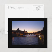 Sonnenuntergang in Paris Postkarte (Vorne/Hinten)