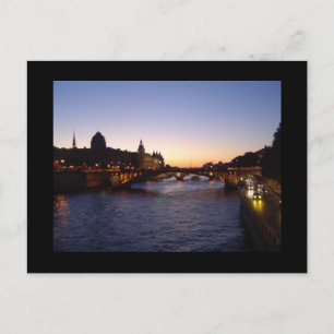 Sonnenuntergang in Paris Postkarte