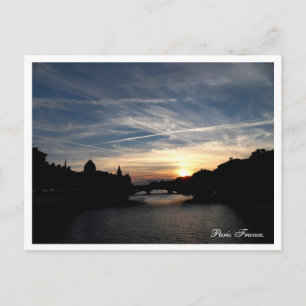 Sonnenuntergang in Paris Postkarte