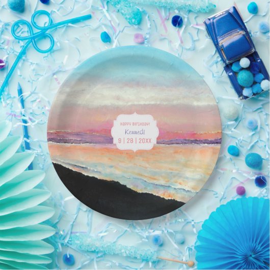 Sonnenuntergang in Pastagereignissen Pappteller (Party)