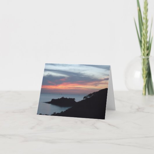 Sonnenuntergang in Playa Potrero, Costa Rica Karte (Vorderseite)