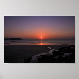 Sonnenuntergang in Polzeath Poster