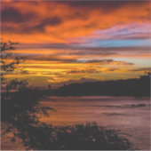 Sonnenuntergang in Praia, Kap Verde Aufkleber (Vorderseite)