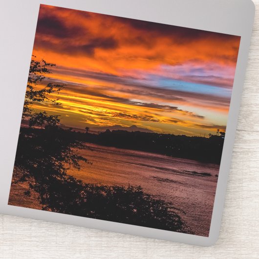 Sonnenuntergang in Praia, Kap Verde Aufkleber (Detail)