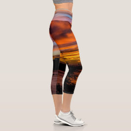 Sonnenuntergang in Praia, Kap Verde Capri Leggings