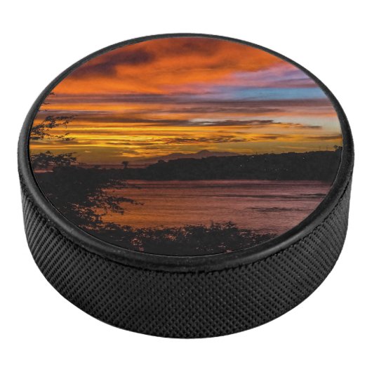 Sonnenuntergang in Praia, Kap Verde Eishockey Puck (3/4)