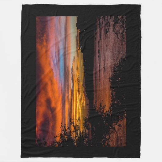 Sonnenuntergang in Praia, Kap Verde Fleecedecke (Vorderseite)