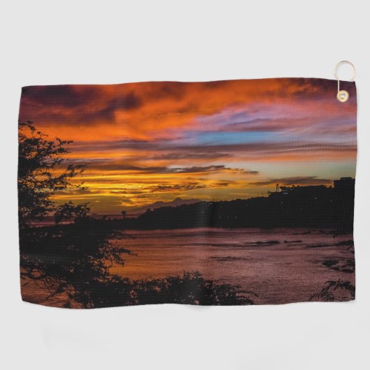 Sonnenuntergang in Praia, Kap Verde Golfhandtuch (Horizontal)