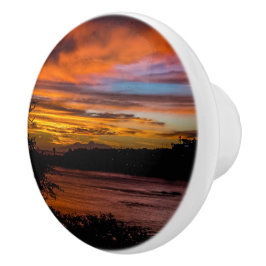 Sonnenuntergang in Praia, Kap Verde Keramikknauf