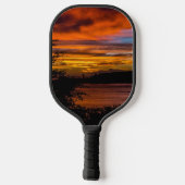 Sonnenuntergang in Praia, Kap Verde Pickleball Schläger (Rückseite)