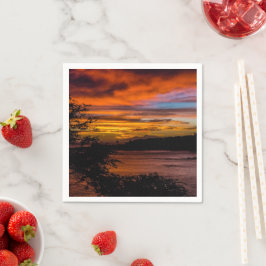 Sonnenuntergang in Praia, Kap Verde Serviette