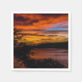 Sonnenuntergang in Praia, Kap Verde Serviette (Vorderseite)