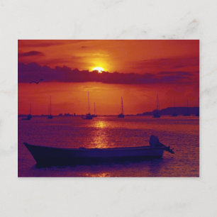 Sonnenuntergang in Puerto la Cruz, Venezuela Postkarte