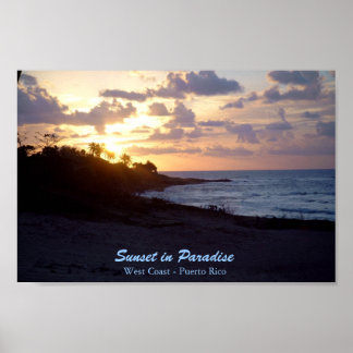 Sonnenuntergang in Puerto Rico Poster