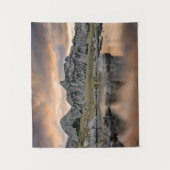 Sonnenuntergang in Pyramid See Wandteppich (Vorderseite)