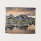 Sonnenuntergang in Pyramid See Wandteppich (Vorderseite (Horizontal))